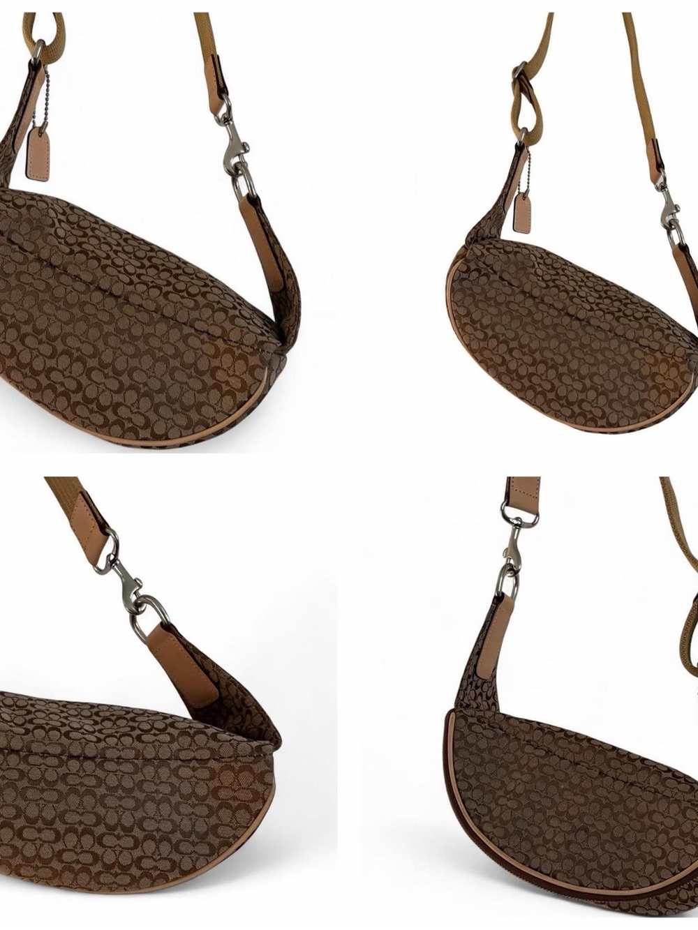 Coach Vintage Y2K Mini Crescent Hobo 5093 Signature Brown Never Used